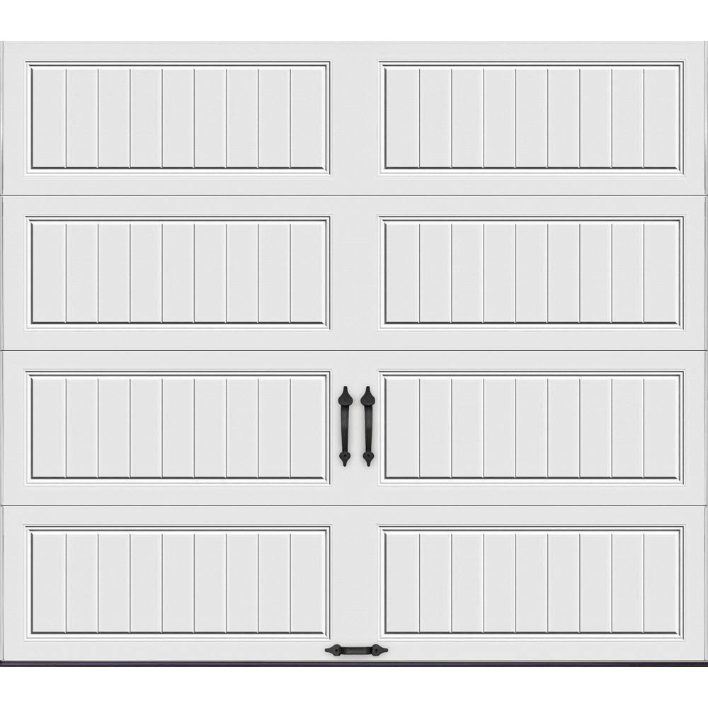 Clopay Gallery Collection Insulated Garage Door, 8 ft. x 7 ft. Solid White Design with 6.5 R-Value