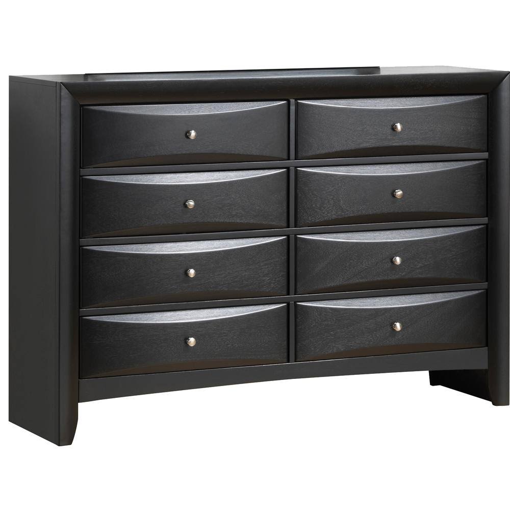 Glory Furniture Marilla Black 8-Drawer Dresser, Model G1500-D