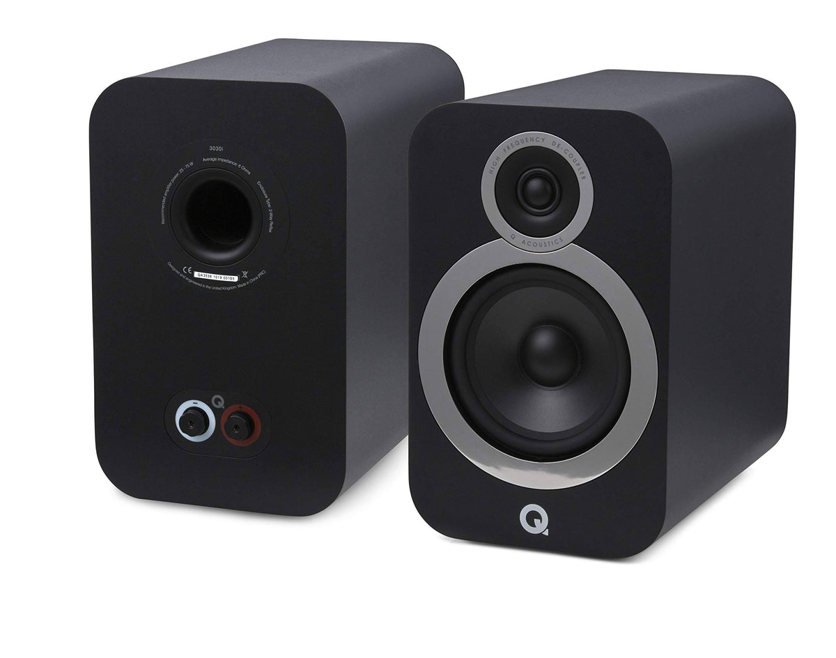Q Acoustics 3030i Bookshelf Speaker Pair in Carbon Black
