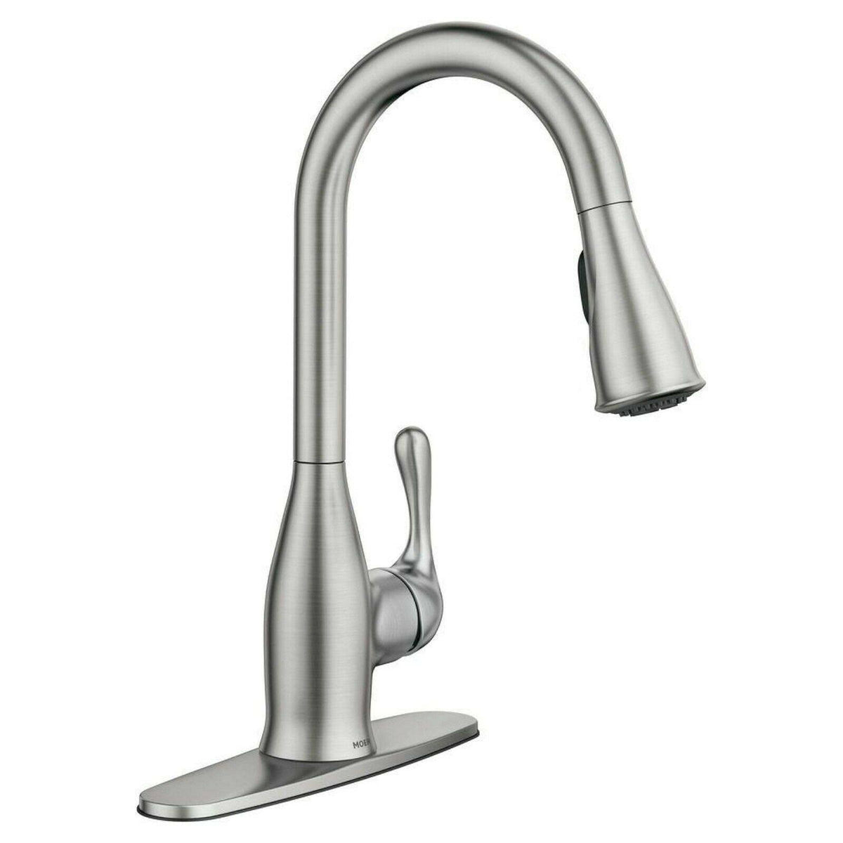 Moen Kaden Kitchen Faucet with Single Handle, Pull-Down Sprayer, and Stainless Finish