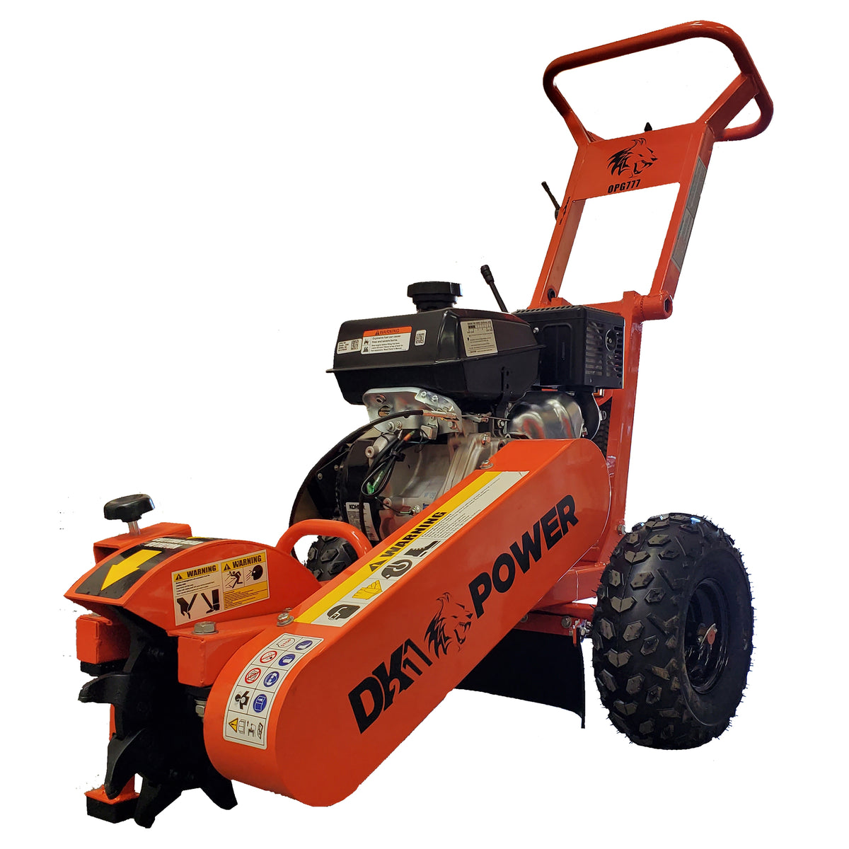 DK2 Power OPG777 Commercial Stump Grinder with 14hp Engine, 429 cc Displacement and 3.5 in Max. Cutting Thickness