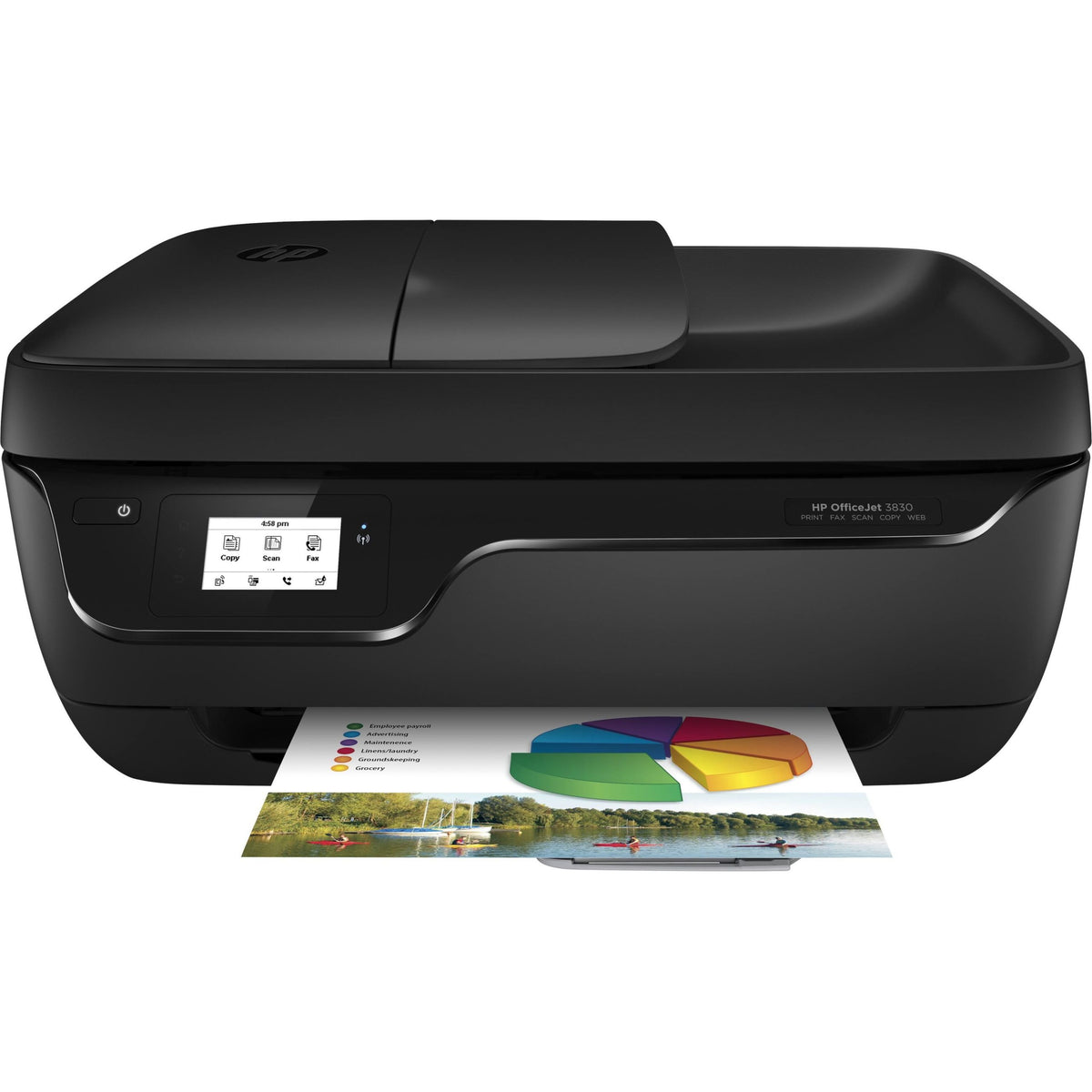 HP OfficeJet 3830 Wireless All-in-One Printer with Instant Ink Readiness, Black