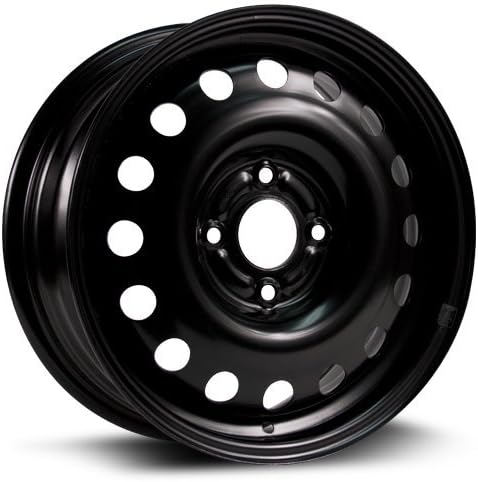 RTX X40831 Aftermarket Steel Wheel with Rim, 15X6, 4X108, 63.5, 48, Black Finish