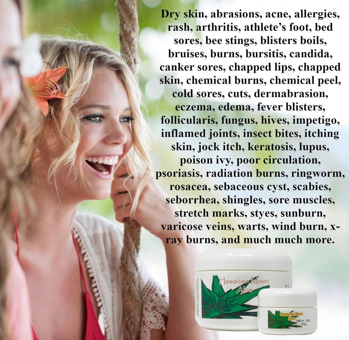 Hawaiian Moon Aloe Cream Set with One 9-Ounce Jar and Two 3/4-Ounce Travel Jars
