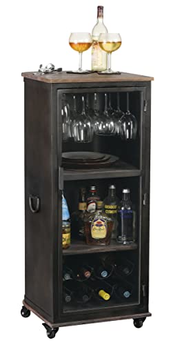Howard Miller 547915 Brayton Wine and Bar Cabinet Door Organizer Trays, Small Brown