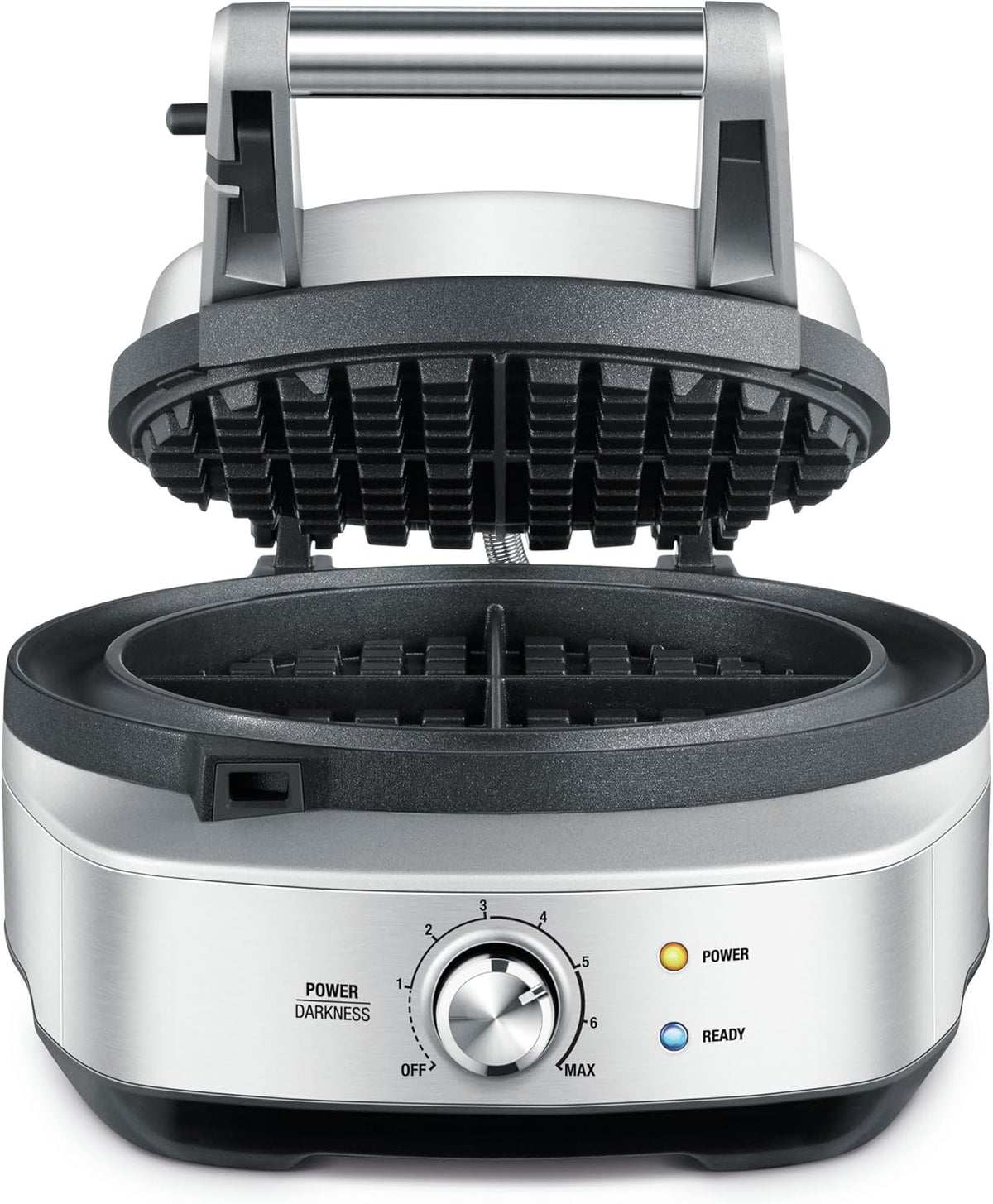 Brushed Stainless Steel Waffle Maker with No-Mess Design, Breville BWM520XL