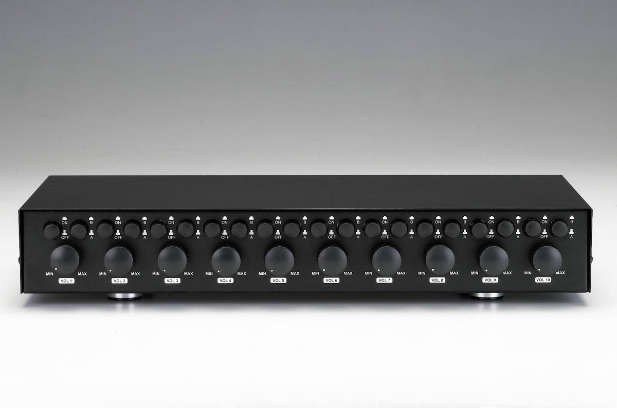 SPECIALTYAV 10-Zone Speaker Selector, Pair-Speaker Switching with Volume Level Control