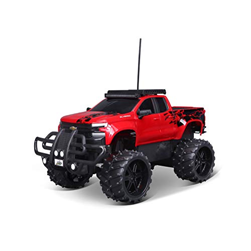 1:16 Scale 2019 Chevrolet Silverado Off-Road R/C Truck by Maisto Tech, Red, 2.4 GHz