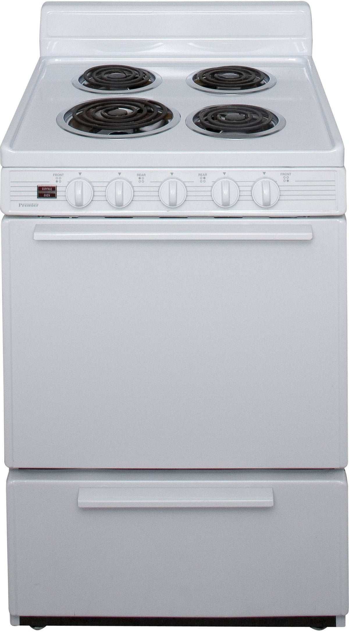 Premier 24-Inch Electric Range with a White Finish
