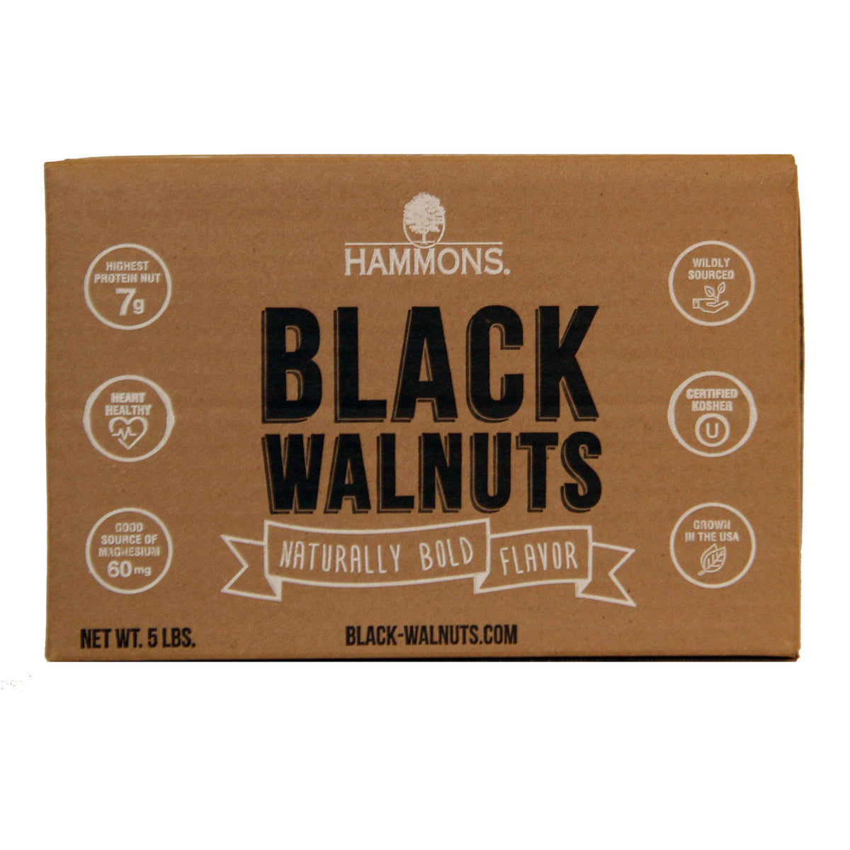 Hammons Fancy Large Black Walnut Kernels, 5 lb