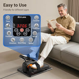 Under-Desk Electric Elliptical Leg Exerciser for Home and Office, Quiet Seated Pedal Machine with 12 Adjustable Speeds, Remote and Footstraps