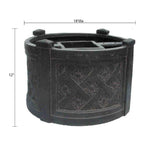 MPG 18-Inch Charcoal Cast Stone Mailbox Planter, PF6122AC