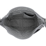 Brighton Barbados Ziptop Hobo Handbag in Black