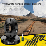 YHTAUTO 2-Piece 5×120 Hub-Centric Wheel Spacers for 1991-2011 BMW 1/3/5/6/7/8, M3, M5, M6, Z3, Z4, and Z8, M12x1.5 Studs, 72.56mm Hub Bore, 5-Lug, Black