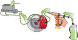 Phoenix Systems 2002HD-B Heavy-Duty Reverse Brake and Clutch Bleeder, One-Person Cast Aluminum Design