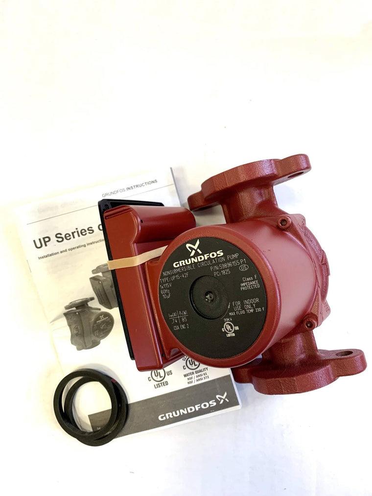 Grundfos UP15-42F SuperBrute 9H Home Recirculator Pump, 115V, Model 59896155