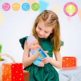 25-Piece Baby Doll Care Playset with 14 Doll Toys, Cradle, High Chair, Milk Bottle, Pacifier and Diaper for Girls and Boys Ages 3, 4, 5, 6+