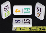 Professional Double-15 Domino Set with Numbered, Color-Coded Tiles