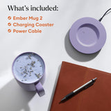 Ember Temperature Control Smart Mug 2, 14 Oz App-Controlled Heated Coffee Cup with Improved Design & 80-Minute Battery Life, White