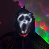 Gesture-Sensing LED Costume Mask by Mr.Pang, Featuring Transforming Light Effects for Halloween, Cosplay and Masquerades, Adult and Kids