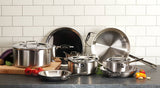 All-Clad D5 8×22 Fry Pan Crafted from Brushed Stainless Steel