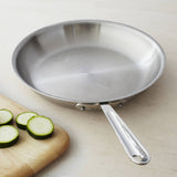 All-Clad D5 8×22 Fry Pan Crafted from Brushed Stainless Steel