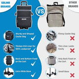 72-Can Rolling Soft Cooler with Wheels and Handle, Leakproof Insulated Collapsible Bag for Beach, Camping, Patio and Travel