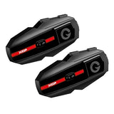 2-Pack V5.2 Motorcycle Bluetooth Headsets with Music Sharing, 2-Way Helmet Communication, IP67 Waterproofing and Hi-FI Speakers for ATV, Snowmobile and Skiing