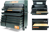 Olympia Tools Heavy-Duty 52-Inch Tool Chest and Rolling Cabinet Combo with 15 Drawers, Mechanic Organizer for Garage or Workshop, Black