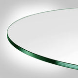 Dulles Glass Clear Round Table Top, 48 Inches in Diameter and 3/8 Inch Thick Tempered Glass
