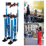 Adjustable Aluminum Drywall Stilts for Painting and Taping, 24×22-40×22, Blue