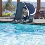 S.R. Smith 698-209-58124 Cyclone Right-Curve Swimming Pool Slide, Gray Granite