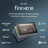 Amazon Fire HD 10 Tablet with 10.1×22 Display, 32 GB Storage and Black Finish