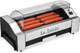La Trevitt Commercial and Household Hot Dog Roller, 6-Capacity Sausage Grill Cooker for Family Use
