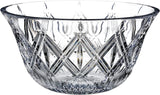 Marquis by Waterford Lacey Decorative Bowl with Diagonal Pattern, 9-Inch Clear Crystalline Home Accent