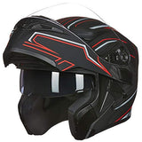 ILM Model 902 Modular Motorcycle Helmet with Flip-Up Full-Face Design, Dual Visors, DOT Certification, and 6 Colors