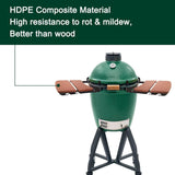 Quantfire Composite 2-Slat Side Shelves for Large Big Green Egg, Folding Egg Mates Replacement Parts for Grill and Smoker