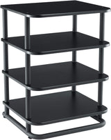 Sanus Heavy-Duty AV Media Stand with Built-In Cable Management, Adjustable Feet and 400lb Component Capacity; Includes All Hardware for a Simple 15-Minute Installation