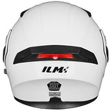 ILM Model 902 Modular Motorcycle Helmet with Flip-Up Full-Face Design, Dual Visors, DOT Certification, and 6 Colors