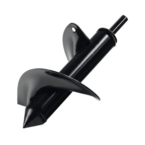 2 x 14.5-Inch Garden Auger Drill Bit with 3/8-Inch Hex Drive, Spiral Earth Post Hole Digger for Bulbs, Flowers and Bedding Planting