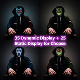 Gesture-Sensing LED Costume Mask by Mr.Pang, Featuring Transforming Light Effects for Halloween, Cosplay and Masquerades, Adult and Kids