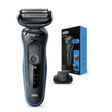 Braun Series 5 5018s Rechargeable Electric Foil Shaver for Men with Precision Beard Trimmer, Wet & Dry Use and EasyClean System