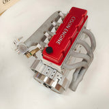 CISON L4-175 Assembled RC Engine Model, 17.5cc Mini OHV Inline Four-Cylinder Four-Stroke Gasoline Engine with Water Cooling, for RC Cars and Ships