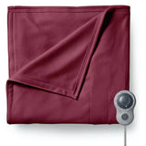 Sunbeam Full-Size Electric Heated Fleece Blanket in Garnet