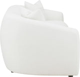 Isabella Upholstered Sofa by Coaster Home Furnishings, White with Tight-Back Seating