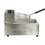 2.5-Gallon 1600W Stainless Steel Countertop Deep Fryer, Large-Capacity Commercial Single-Chamber