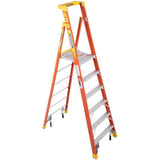 Werner PD6206-4C 6-Ft Fiberglass Podium Stepladder, 300-Lb Capacity