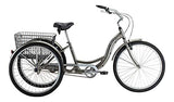 26-Inch Schwinn Meridian Adult Tricycle, Finished in Dark Silver