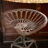 Noble House Lawrence Saddle-Style Bar Stool, 26-Inch, Finished in Copper and Silver