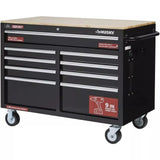 Mobile Workbench with 9-Drawer Gloss Black Tool Chest, 46 in. W x 24 in. D